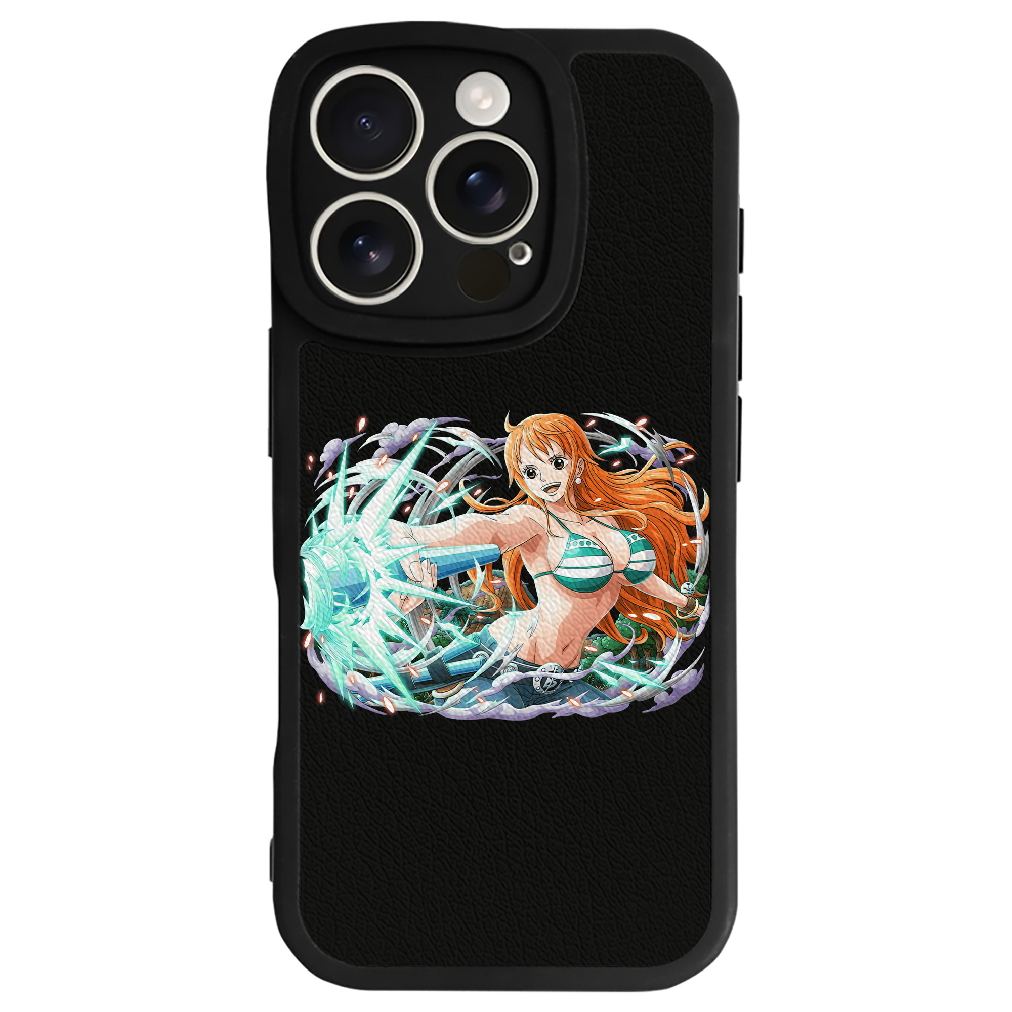 （画像用） ワンピース ナミ ONE PIECE Nami 【iPhone 16シリーズ対応】シリコンスマホケース（レザー調） 材質：シリコン
